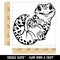 Cute Baby Leopard Gecko Lizard with Spots Square Rubber Stamp for Stamping Crafting